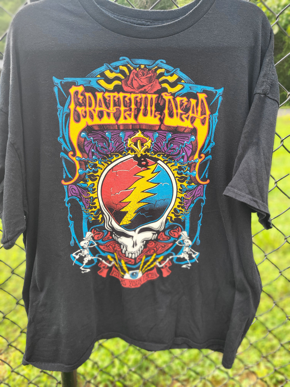 Liquid Blue Grateful Dead Steal Your Face Tee 2XL Vintage 1999